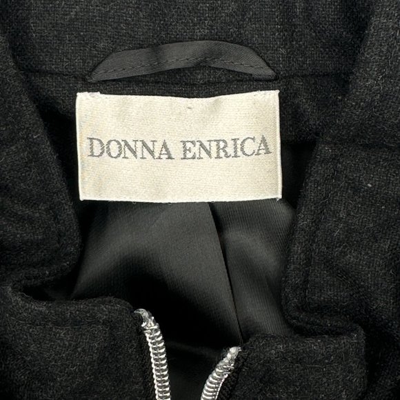 Donna Enrica Size 28 Gray Grey Wood Blend Jacket Coat - Picture 5 of 9